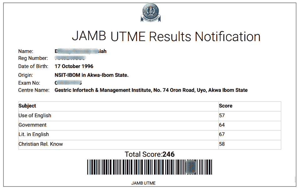 Jamb 2025 CBT Result